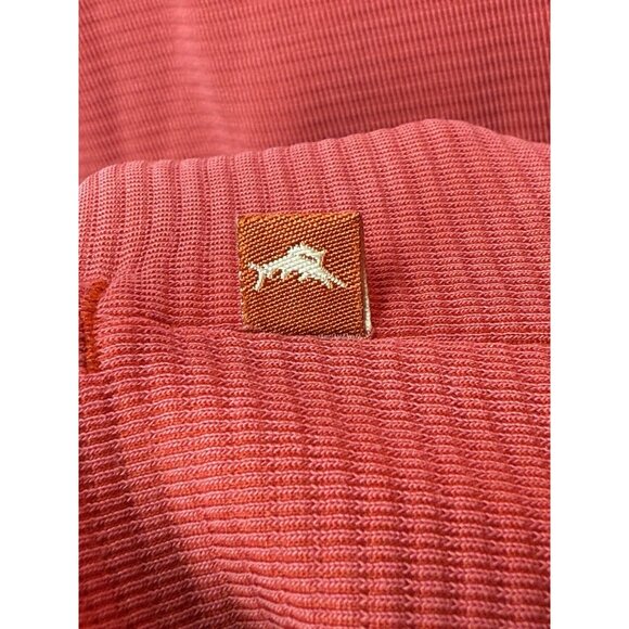 Tommy Bahama IslandZone Shirt Men's L Red V-Neck Short Sleeve TENCEL Blend - Picture 5 of 6